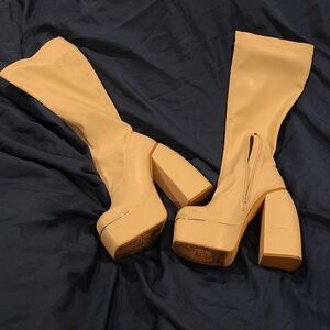 Charlotte Russe Tan Heeled Boots